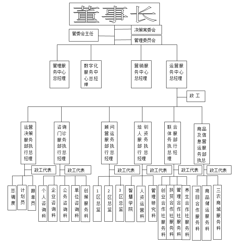 公司组织架构及层级运行说明