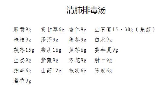 清肺排毒汤